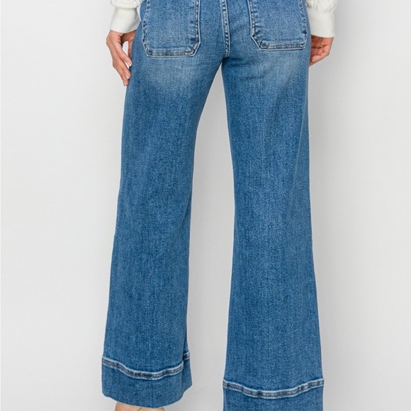 Risen Full Size High Rise Wide Leg Jeans - Picture 2 of 5